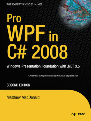 cover image of Pro WPF in C# 2008